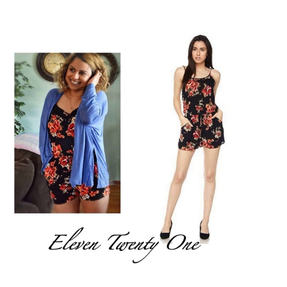 Floral Spaghetti strap romper